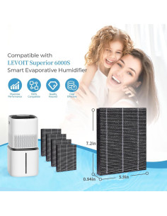 Paquete de 12 Filtros de Reemplazo para Humidificador LEVOIT 6000S 2