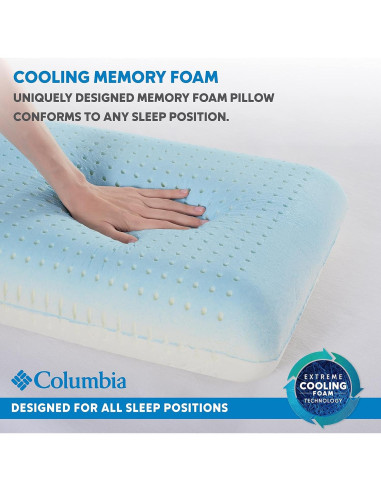 Almohada de Espuma con Memoria Columna Reina Refrigerante