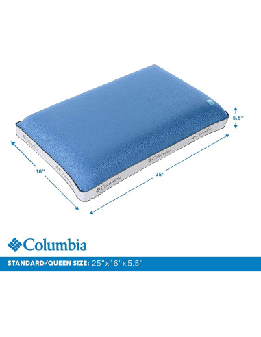 Almohada de Espuma con Memoria Columna Reina Refrigerante