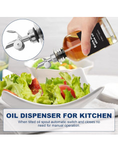 Set de Botellas Dispensadoras de Aceite OKYUK 900ml con Rociador 2