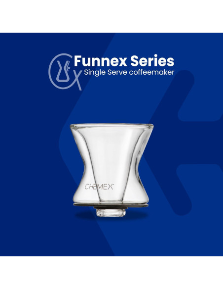 Cafetera Chemex Funnex 6 Tazas Vidrio Borosilicato Manual