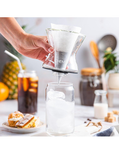 Cafetera Chemex Funnex 6 Tazas Vidrio Borosilicato Manual