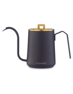 Tetera de Goteo Easyworkz 600ml Acero Inoxidable Dorado Negro
