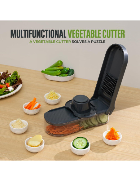 Picadora de Verduras 6-en-1 Vacream con Cuchillas de Acero Inoxidable