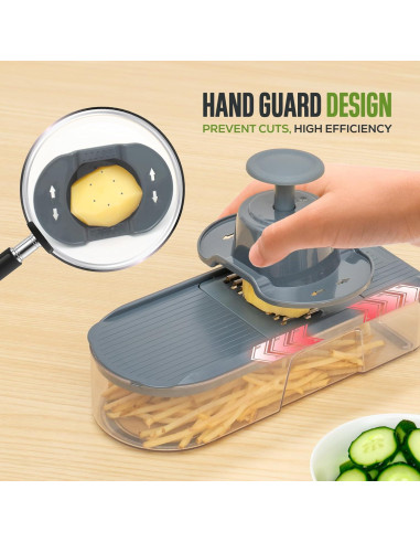 Picadora de Verduras 6-en-1 Vacream con Cuchillas de Acero Inoxidable