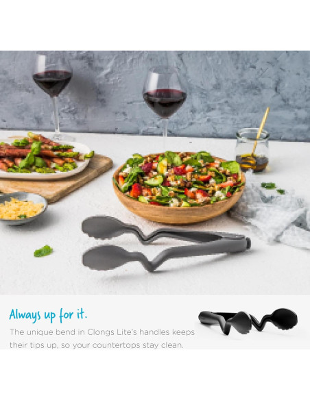 Pinzas de cocina Dreamfarm Clongs Lite 26.67 cm Nylon Negro