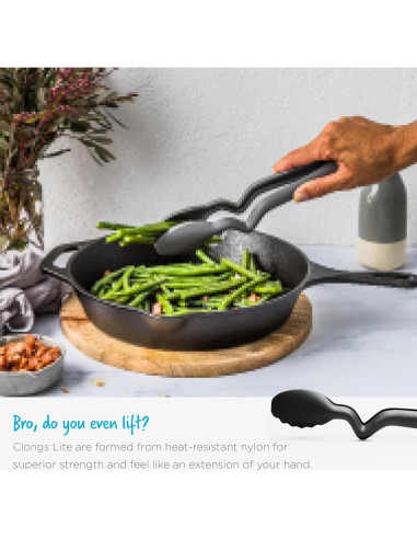 Pinzas de cocina Dreamfarm Clongs Lite 26.67 cm Nylon Negro