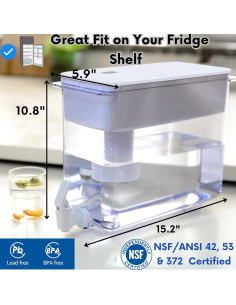 Jarra de Filtro de Agua Joey'z 30 Tazas con 5 Filtros y Recordatorio 2