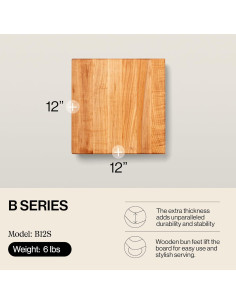 Tabla de Cortar Cuadrada John Boos de Madera de Arce 30.48cm 2