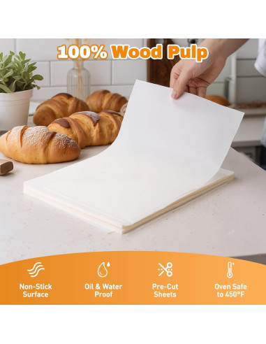 200 Hojas de Papel Pergamino Pre-Cortadas JOYUMY 23x33cm