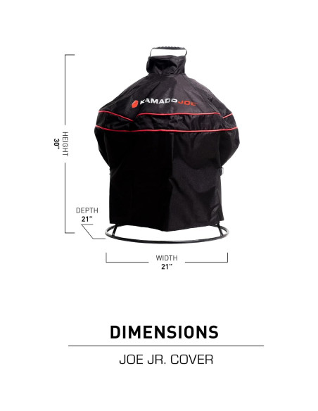 Cubierta de Parrilla Kamado Joe Joe Jr 55.4x55.4 cm Negra