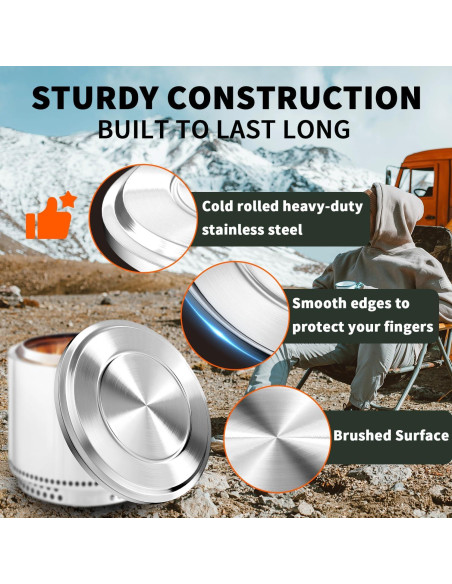 Tapa de Acero Inoxidable Pariplus para Fogata Bonfire 50.17 cm