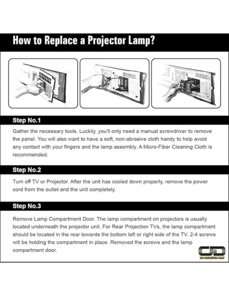 Lámpara de Reemplazo CJD V13H010L97 para Proyector EPSON