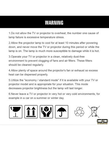 Lámpara de Reemplazo CJD V13H010L97 para Proyector EPSON