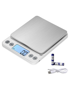 Báscula Digital de Cocina KUBEI 5kg 0.1g Acero Inoxidable