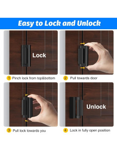 Cerrojo Reforzado Fcicarn XK1220B-3 Acero Negro 800lbs 2