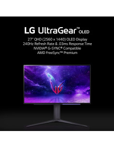 Monitor de Juegos LG UltraGear 27" OLED QHD 240Hz 0.03ms 2