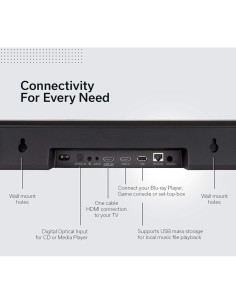 Barra de Sonido Denon Home 550 - Dolby Atmos, Subwoofer Inalámbrico 20.32 cm 2