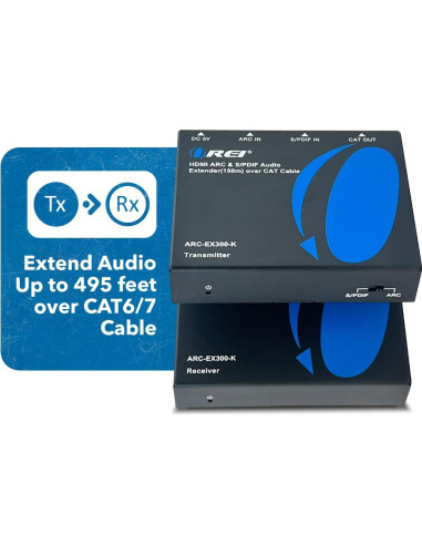 Extensor de Audio HDMI ARC OREI ARC-EX300-K hasta 91.44m