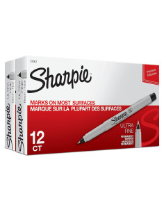 Marcadores Permanentes Sharpie Ultra Fina Negros 24 Unidades