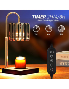 Lámpara Calentadora de Velas Eléctrica Yuichoy Negra 50W 2