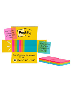 Notas Adhesivas Transparentes Post-it 7.1 cm 8 Paquetes 36 Hojas