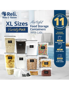 Contenedores de Almacenamiento Herméticos Reli. XL - 11 Juegos 2