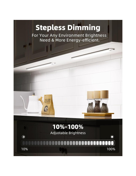 EZVALO Luz Bajo Gabinete 2Pack 36.83cm con Sensor y Control Remoto