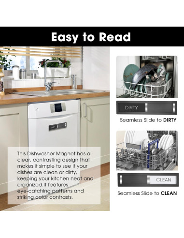 Imán para Lavavajillas Limpio Sucio HYF DESIGN Acero Inoxidable