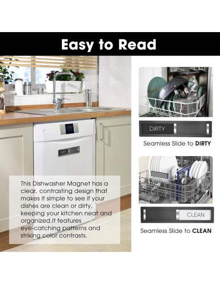 Imán para Lavavajillas Limpio Sucio HYF DESIGN Acero Inoxidable