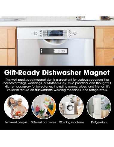 Imán para Lavavajillas Limpio Sucio HYF DESIGN Acero Inoxidable