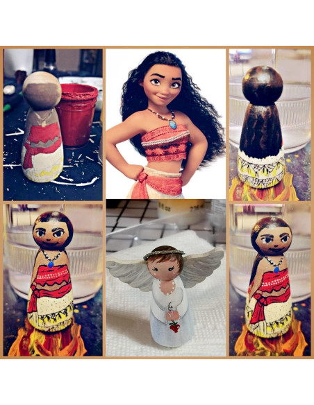 30 Muñecas de Madera HOIGON 90mm para Manualidades