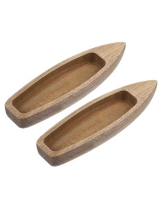 Modelo de Barco de Madera ABOOFAN 2 Pcs Canoa Decorativa