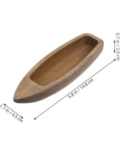 Modelo de Barco de Madera ABOOFAN 2 Pcs Canoa Decorativa 2