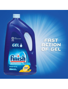 Detergente en Gel para Lavavajillas Finish, Limón, 2L (Pack 2) 2