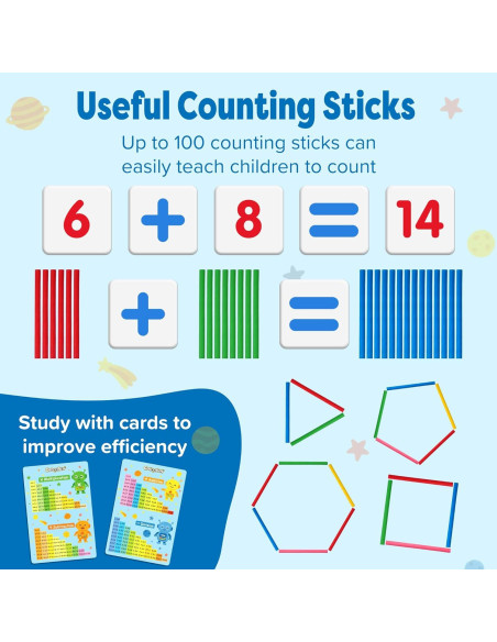 Ábaco de Madera Gotoofun con Pizarra Doble Cara y Accesorios