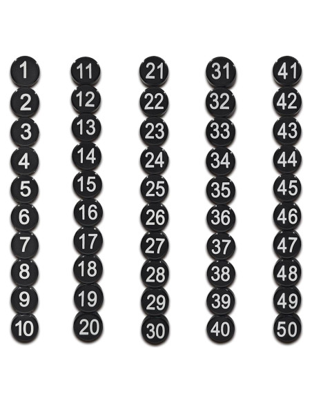 Imanes Magnéticos Numéricos 1-50 Magrooyar, 50 Piezas 2 cm