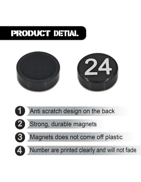 Imanes Magnéticos Numéricos 1-50 Magrooyar, 50 Piezas 2 cm