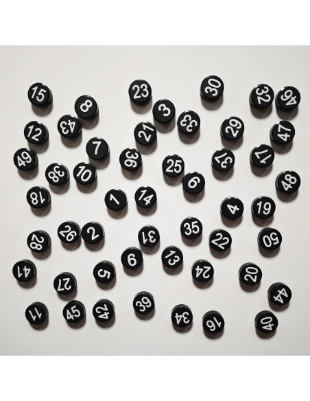 Imanes Magnéticos Numéricos 1-50 Magrooyar, 50 Piezas 2 cm