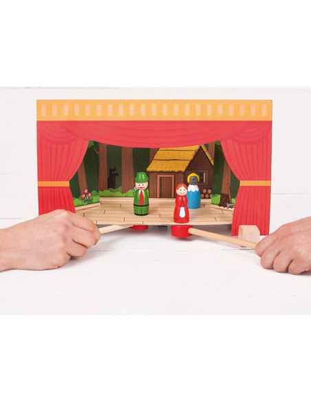 Teatro de Marionetas Magnético Bigjigs Toys - 18 Piezas