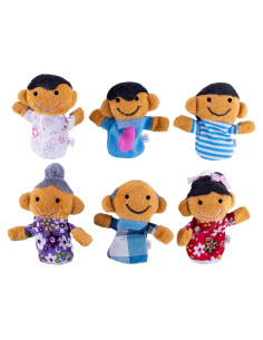Títeres de Dedo Super Z Outlet - Familia 3, 6 Piezas