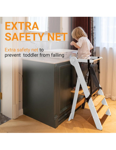 Torre de Aprendizaje Plegable COSYLAND - Taburete Ajustable para Niños
