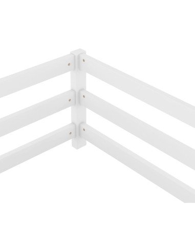 Cama de Piso Twin Bellemave con Barandillas Blanca