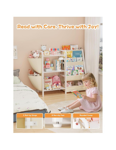 Estantería Infantil CYXPHION B3 3 Niveles Almacenamiento Juguetes