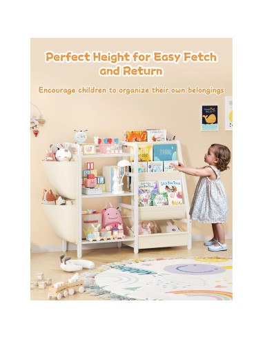 Estantería Infantil CYXPHION B3 3 Niveles Almacenamiento Juguetes