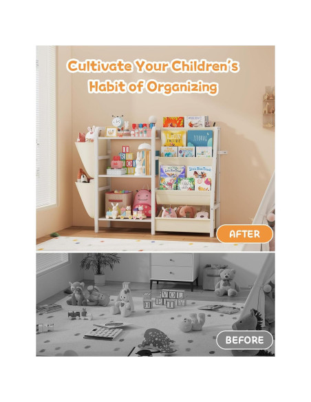 Estantería Infantil CYXPHION B3 3 Niveles Almacenamiento Juguetes