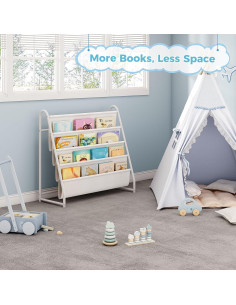 Estantería de Libros para Niños Tatub 4 Niveles Blanca 2