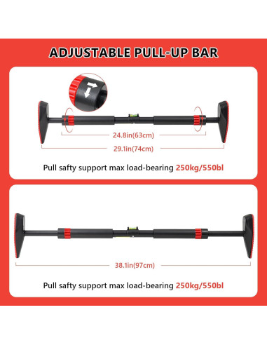 Barra de Dominadas Ajustable BoxactionsS con Contador Digital