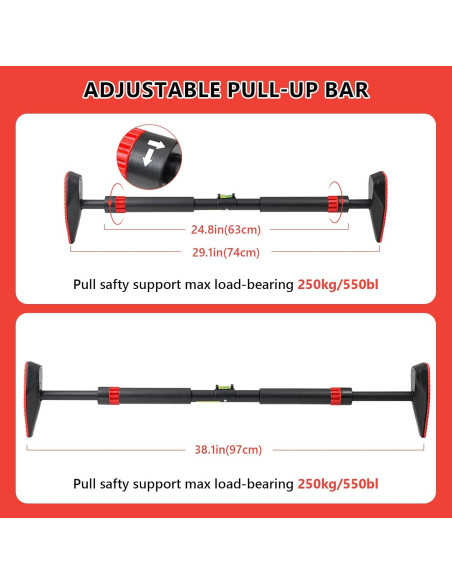 Barra de Dominadas Ajustable BoxactionsS con Contador Digital