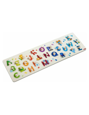 Rompecabezas de Madera HABA ABC con Perillas Grandes 50.6x15.8cm